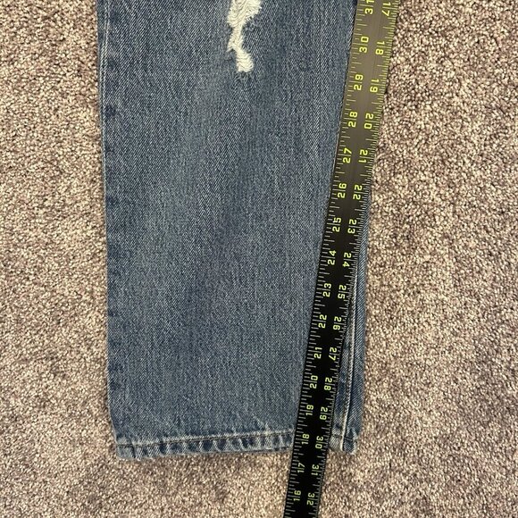 Levi's Women's 501 90s Jeans Size 24 x 30 Blue Distressed Mid Rise Loose NWT $98 - Picture 15 of 16